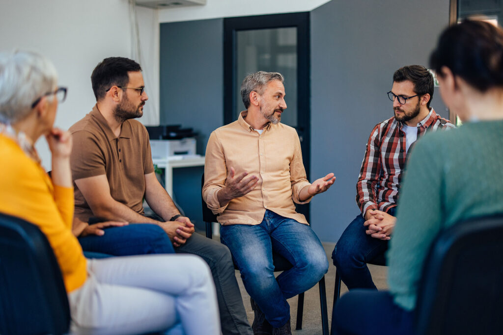 A group of people enjoying the benefits of recovery